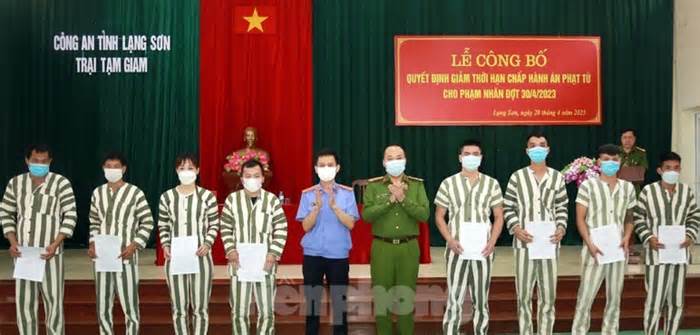 38 phạm nhân ở Lạng Sơn được giảm án dịp 30/4