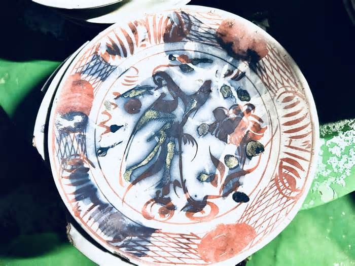 Ngư dân lặn tìm được nhiều đĩa gốm sứ nghi cổ vật
