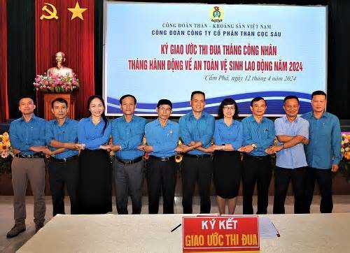 Công đoàn Than Cọc Sáu ký giao ước thi đua Tháng Công nhân 2024