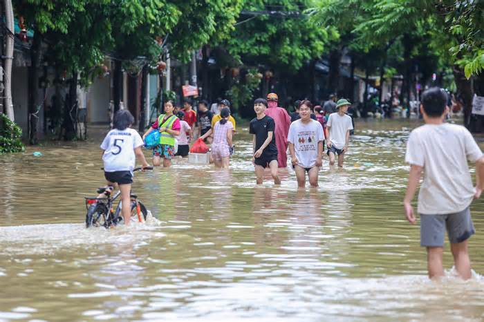 Người dân 'thủ phủ' quất Tứ Liên lội nước cứu cây