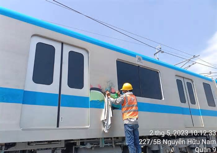 TP.HCM: Tăng cường an ninh sau vụ tàu metro bị vẽ bậy