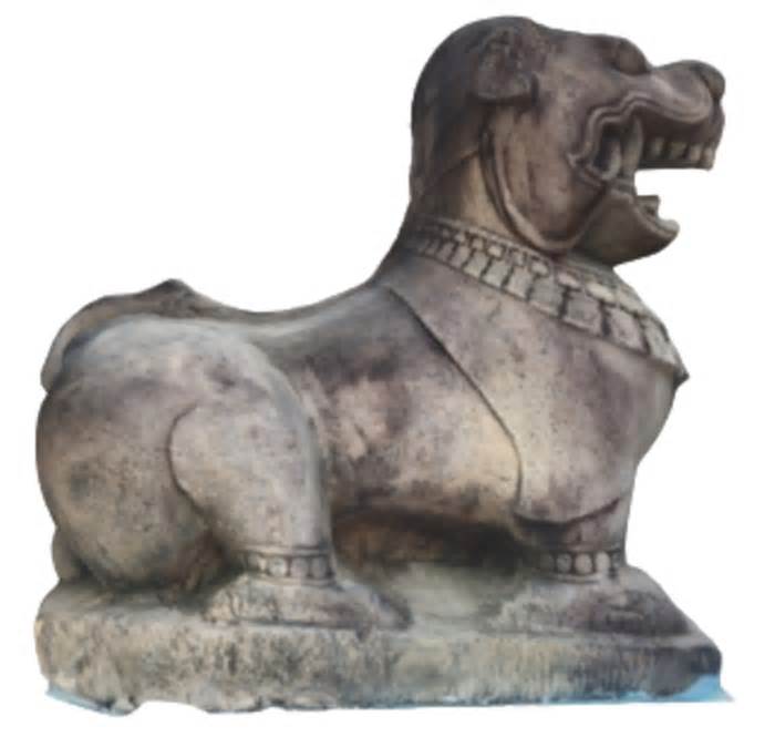 Tượng sư tử đá thành Đồ Bàn - nghệ thuật điêu khắc Champa