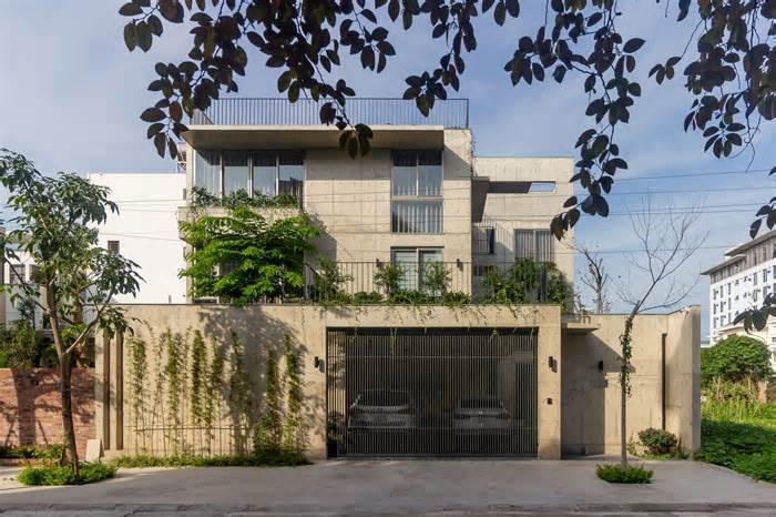 Ngắm ngôi nhà ở Bắc Giang làm hoàn toàn bằng bê tông