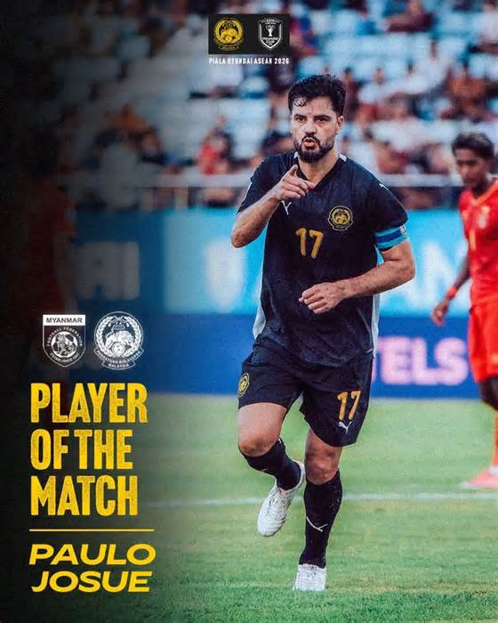 Paulo Josue lập cú đúp, Malaysia ngược dòng hạ Myanmar trận ra quân ASEAN Cup
