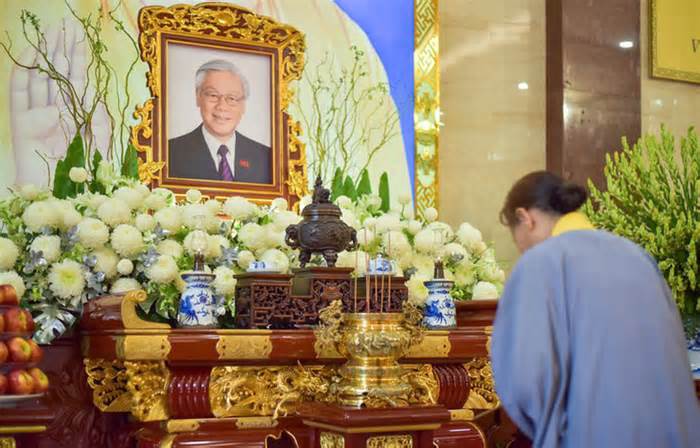 Giáo hội Phật giáo Việt Nam thông báo nghi lễ tưởng niệm Tổng bí thư Nguyễn Phú Trọng
