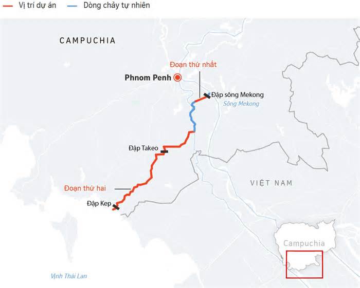 'Campuchia đào kênh Funan Techo sẽ đảo lộn hệ sinh thái miền Tây'
