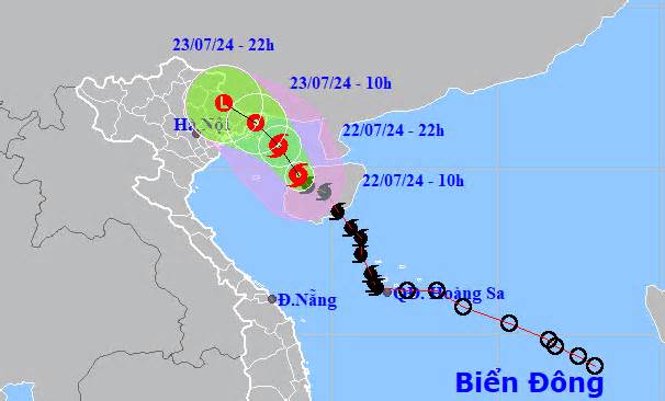 Từ đêm nay bão số 2 gây mưa lớn cho toàn miền Bắc