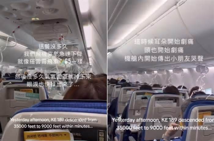 Hành khách la khóc khi máy bay rơi thẳng 8.000 mét