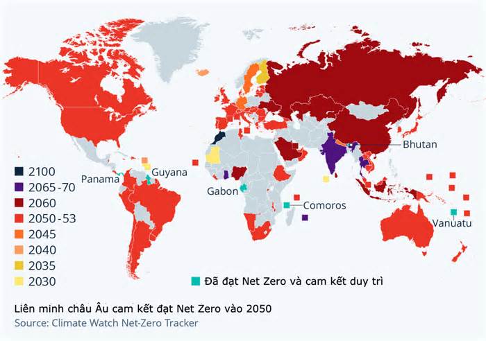 100 quốc gia đã cam kết Net Zero