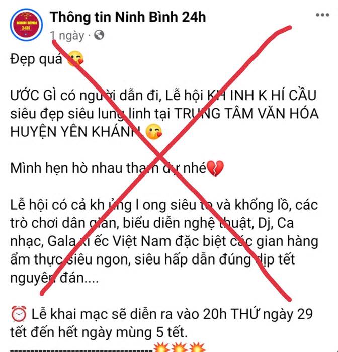 Thực hư thông tin về lễ hội khinh khí cầu tại Ninh Bình