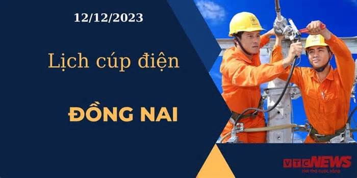 Lịch cúp điện hôm nay ngày 12/12/2023 tại Đồng Nai