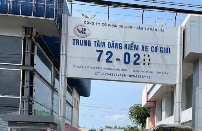 Tạm đình chỉ hoạt động Trung tâm đăng kiểm 72-02D ở Bà Rịa - Vũng Tàu