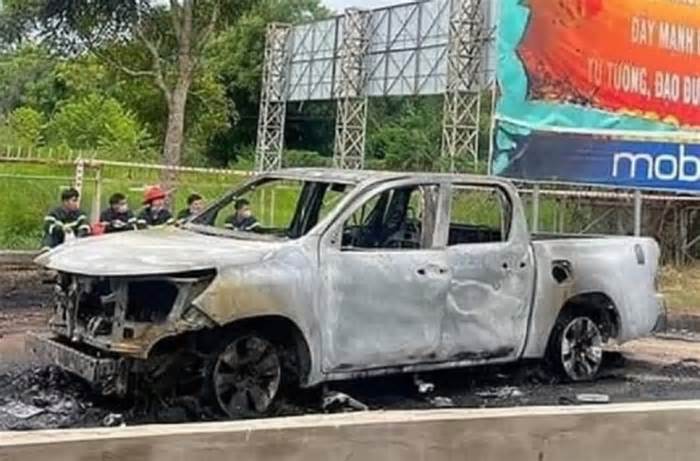 Xe bán tải cháy rụi khiến tài xế tử vong sau khi tông người phụ nữ: Do tự tử