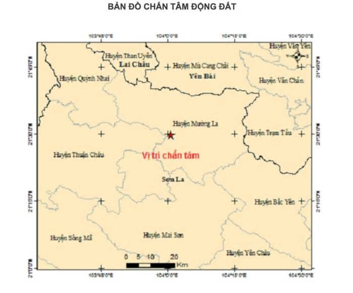 Sơn La, Kon Tum xảy ra động đất