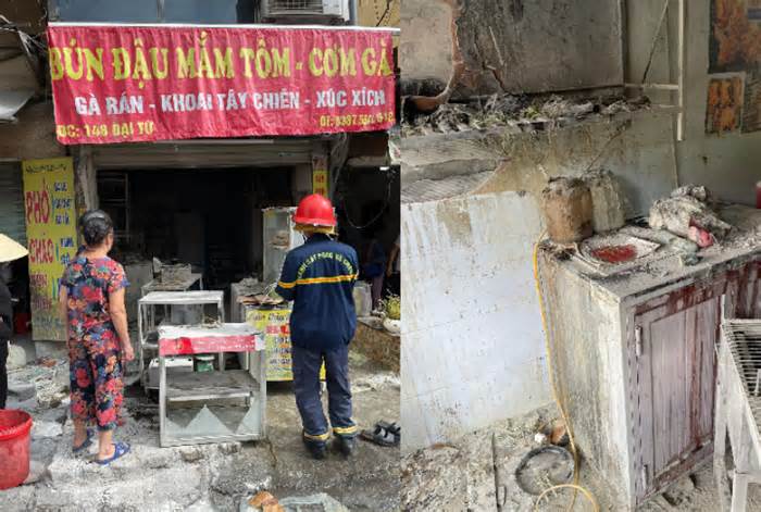 Cháy cửa hàng bún đậu mắm tôm trên phố Hà Nội