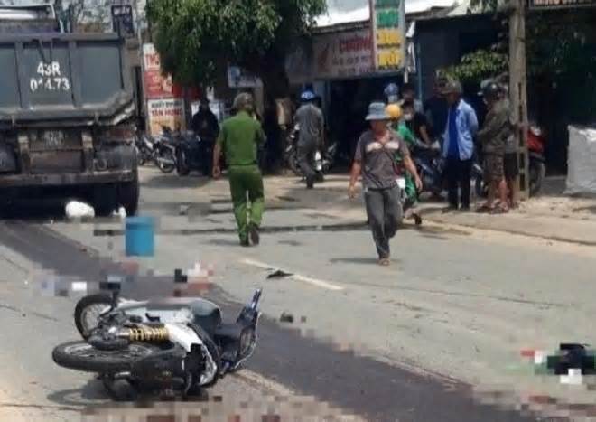 Quảng Nam: Xe đầu kéo va chạm xe máy, 2 người chết tại chỗ