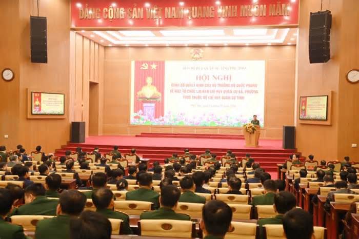 Phú Thọ điều động, bổ nhiệm 148 chỉ huy trưởng Ban CHQS xã, phường