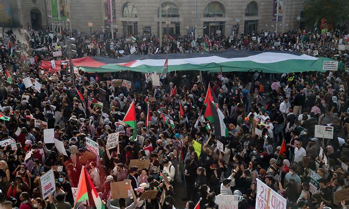 Hàng chục nghìn người Mỹ tuần hành ủng hộ Palestine