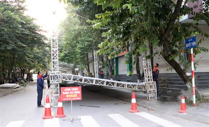 Thái Nguyên tạm cấm các phương tiện lưu thông trên phố Quyết Tiến