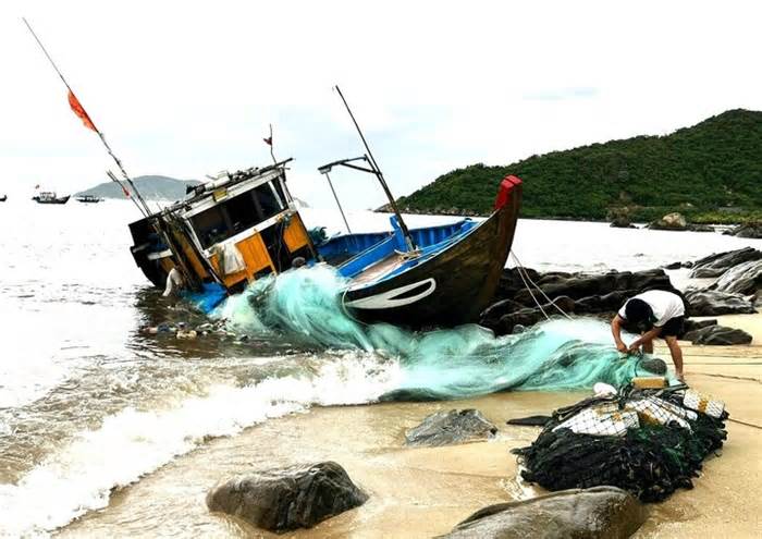 Sóng lớn đánh trôi dạt tàu cá, 4 ngư dân Quảng Nam được ứng cứu kịp thời