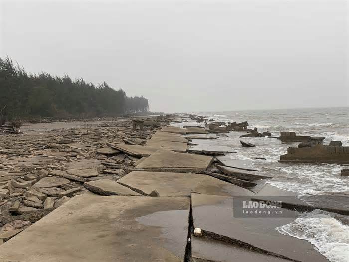 Nam Định: Bờ kè trăm tỉ tan hoang sau nhiều năm bị đổ nát