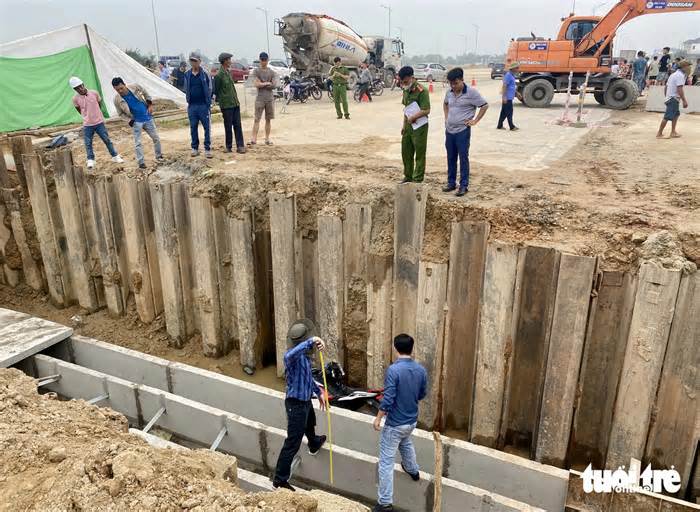 Nam thanh niên tử vong dưới hố công trình làm đường