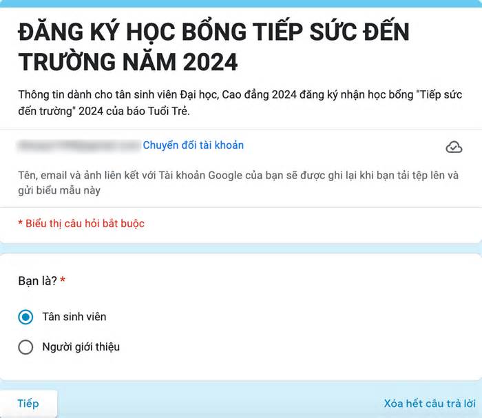 Hướng dẫn cách đăng ký học bổng Tiếp sức đến trường 2024 cho tân sinh viên