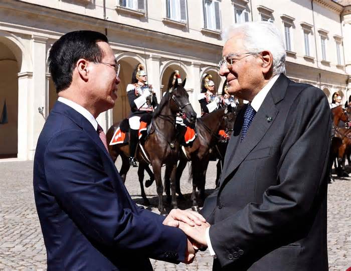 Tổng thống Ý tổ chức lễ tiễn Chủ tịch nước Võ Văn Thưởng