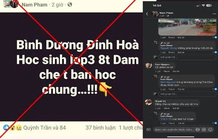 Bình Dương tìm người tung tin đồn ‘học sinh lớp 3 đâm chết bạn’