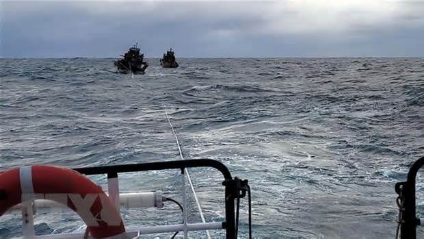 Cứu kịp thời 4 thuyền viên tàu cá gặp nạn trên vùng biển Cà Mau