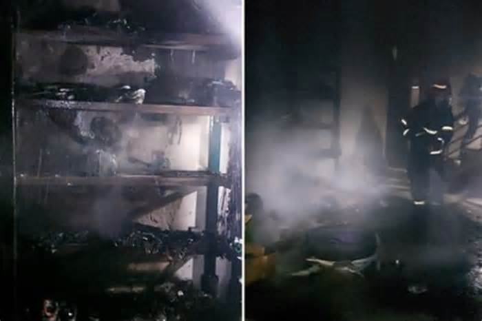 Cứu 6 người mắc kẹt ở tầng 4 căn nhà bị cháy ở Hà Nội