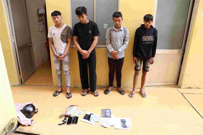 Gây ra 6 vụ cướp giật tài sản trong 1 đêm, 4 thanh niên ở Sóc Trăng bị bắt