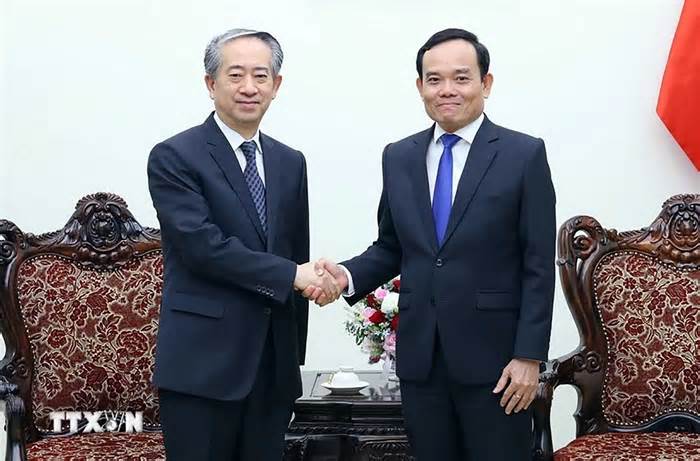 Phó Thủ tướng Trần Lưu Quang tiếp Đại sứ Trung Quốc Hùng Ba
