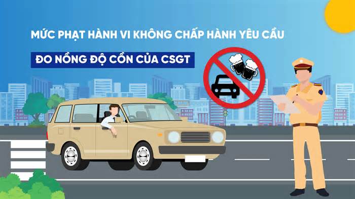 Mức phạt người lái xe máy không chấp hành yêu cầu đo nồng độ cồn của CSGT