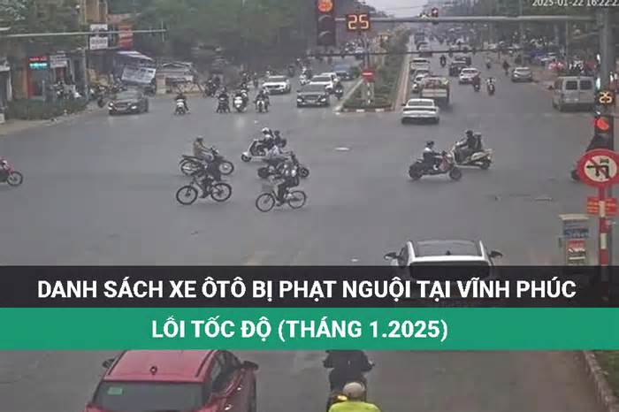 Chủ xe ôtô bị phạt nguội ở Vĩnh Phúc đến công an xử lý lỗi tốc độ