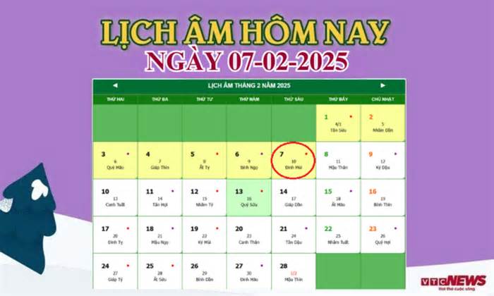 Lịch âm 7/2 - Âm lịch hôm nay 7/2 chính xác nhất - lịch vạn niên 7/2/2025