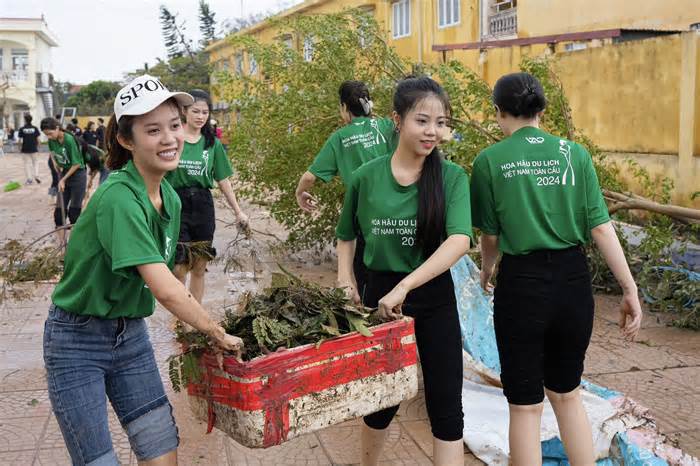 Hoa hậu Du lịch Việt Nam toàn cầu tạm hoãn, 40 thí sinh hỗ trợ khắc phục hậu quả sau bão số 3