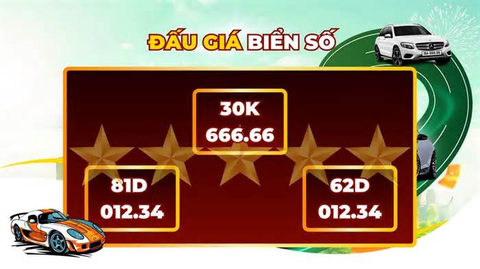 Biển số 30K-666.66 chính thức góp mặt trong phiên 6.9