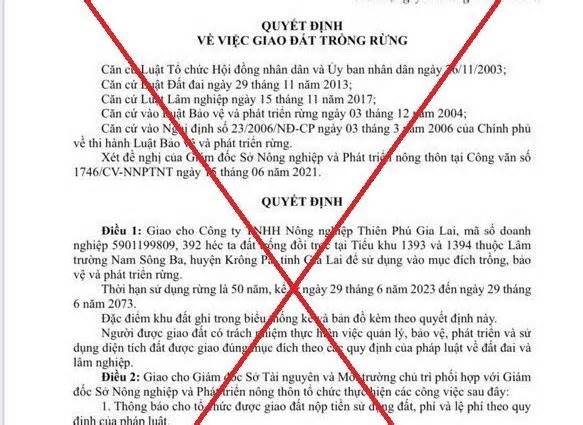 Vụ giả mạo văn bản của tỉnh Gia Lai, doanh nghiệp viết thư xin lỗi