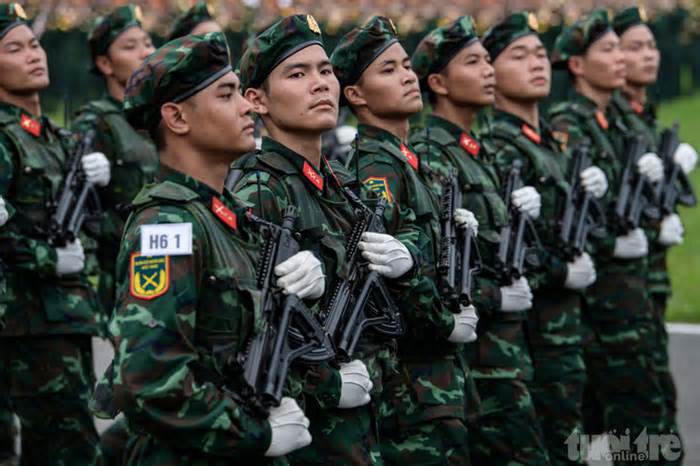Công an, Quân đội hợp luyện diễu binh, diễu hành kỷ niệm 70 năm Chiến thắng Điện Biên Phủ