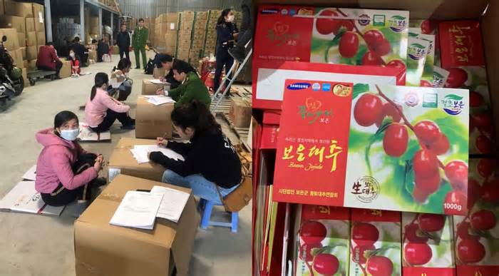 Hải Phòng: Dùng táo đỏ Trung Quốc đóng gói giả sản phẩm nguồn gốc Hàn Quốc