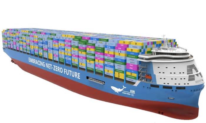 Trung Quốc hé lộ tàu container năng lượng hạt nhân lớn nhất thế giới