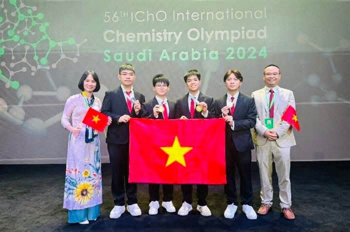 4/4 học sinh Việt giành huy chương Olympic Hóa học quốc tế, xếp hạng ngang Mỹ