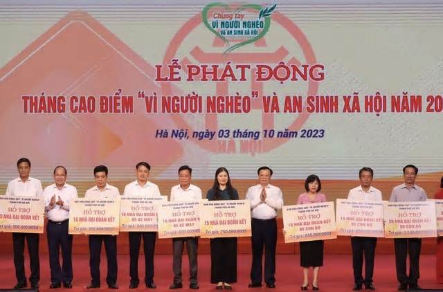 Hà Nội phát động Tháng cao điểm 'Vì người nghèo và an sinh xã hội' năm 2023, để không ai bị bỏ lại phía sau