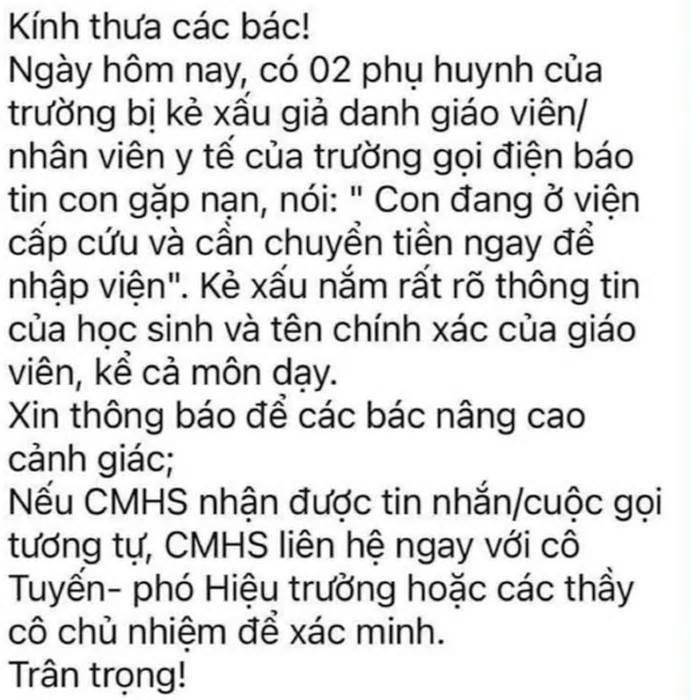 Chiêu lừa 'con đang cấp cứu, chuyển tiền gấp' xuất hiện tại Hà Nội