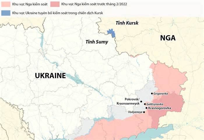 Nga tuyên bố kiểm soát thêm thành phố ở tỉnh Donetsk