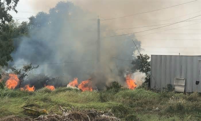 Những khu đất cây cỏ um tùm, rác đổ bừa bãi tiềm ẩn nguy cơ cháy ở Long An