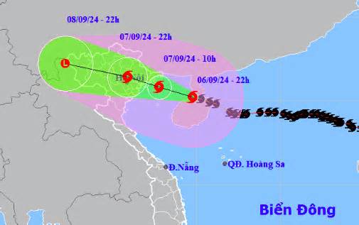 Bão Yagi vào vịnh Bắc Bộ, giảm xuống cấp 14