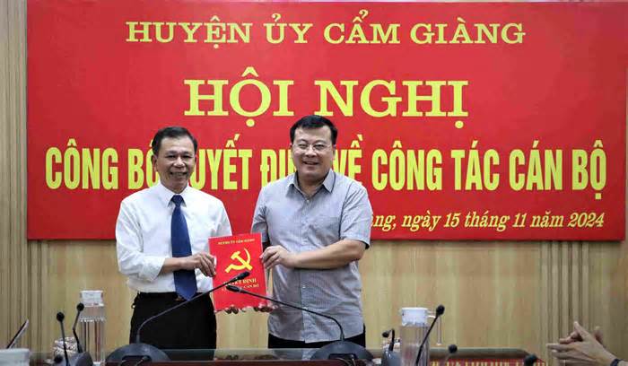 Hải Dương bổ nhiệm Trưởng Ban Tuyên giáo Huyện ủy Cẩm Giàng