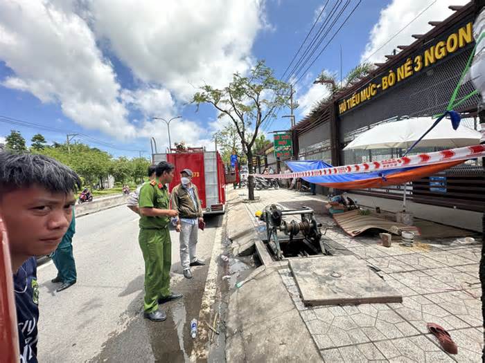 Sức khỏe các nhân viên thoát nước bị thương trong cống: một người bị suy hô hấp nặng